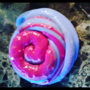 Slime that my sister made red and blue